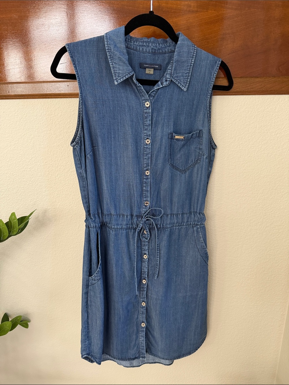 Tommy Hilfiger Chambray Sleeveless Dress